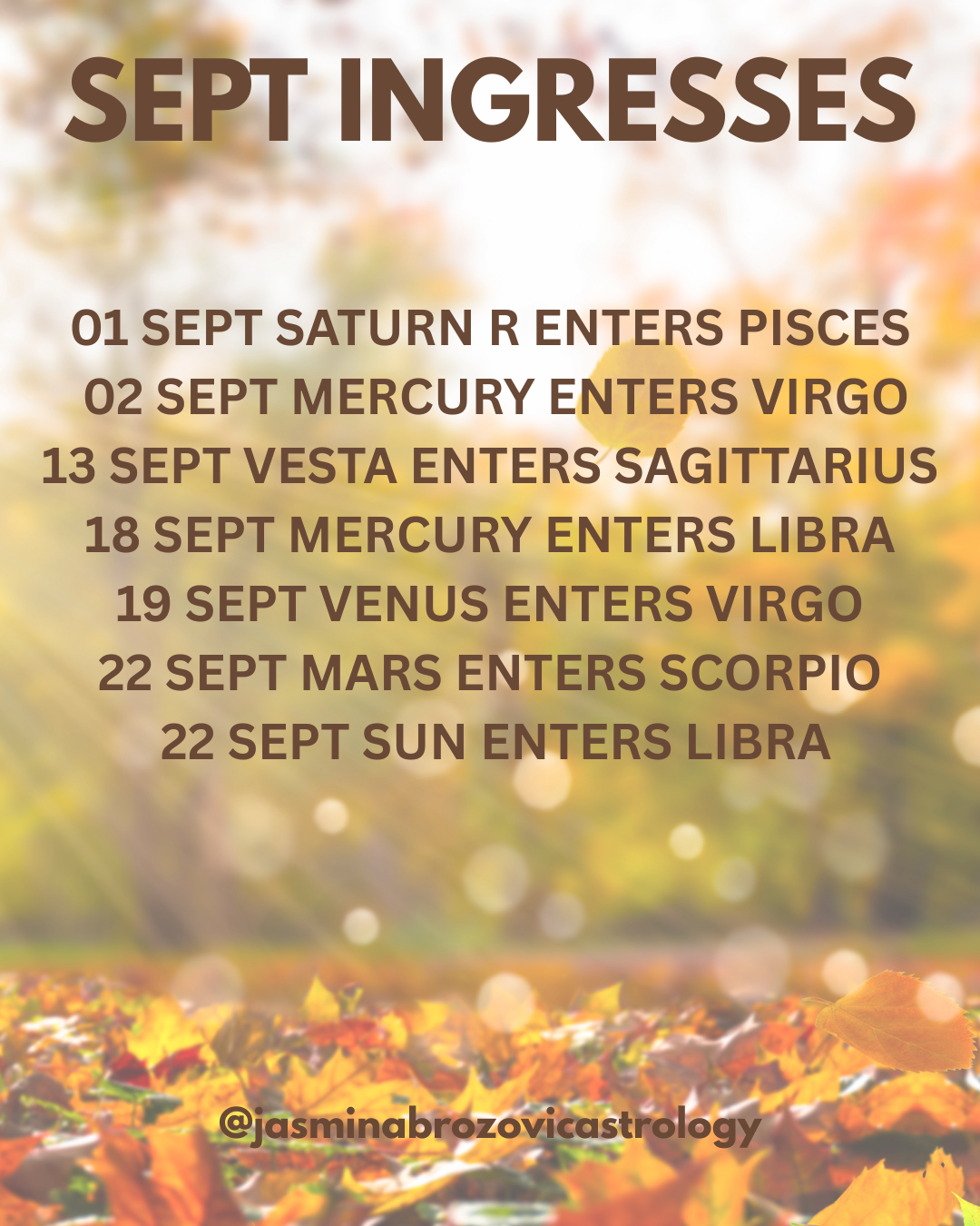 September Ingresses