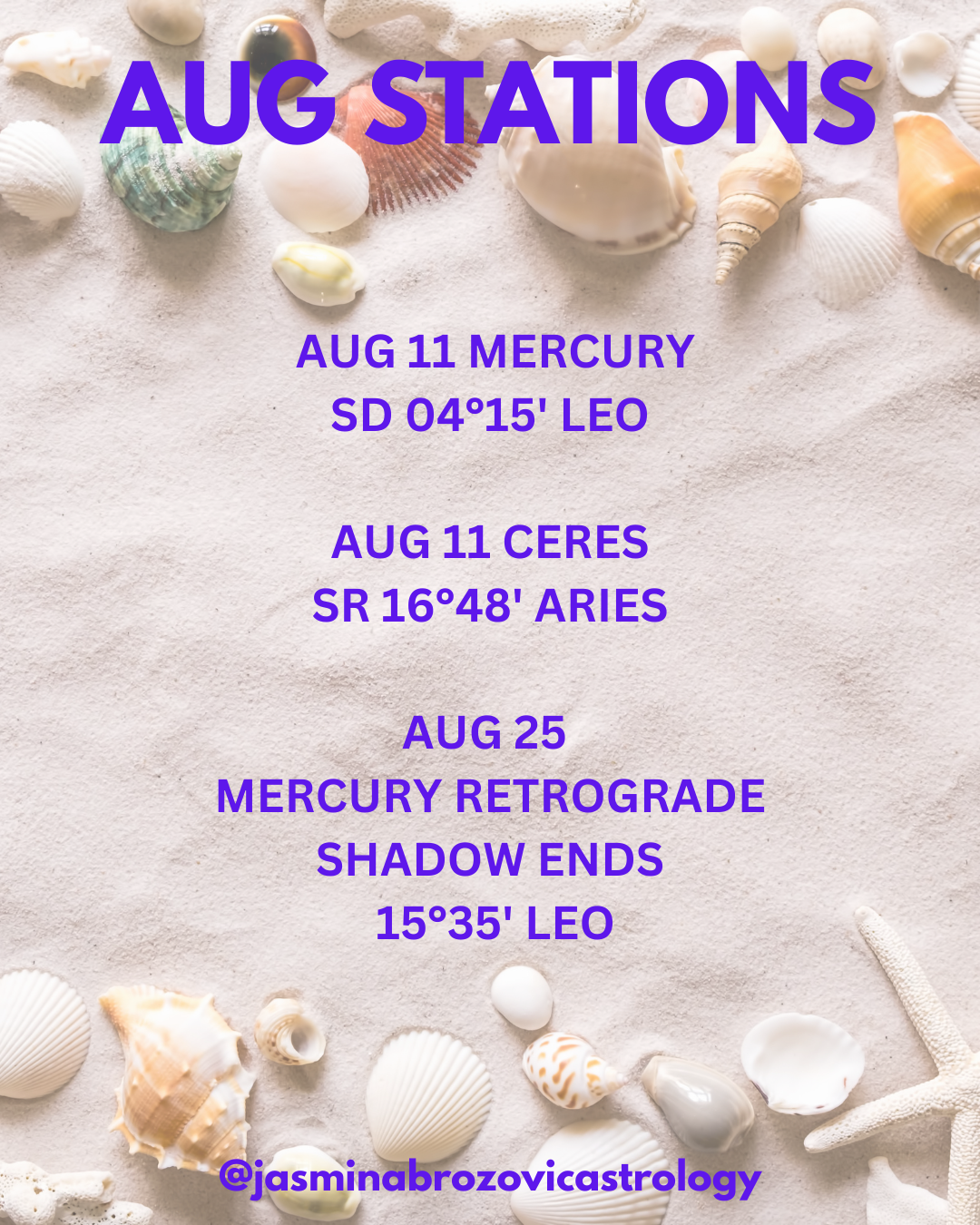 August Stations